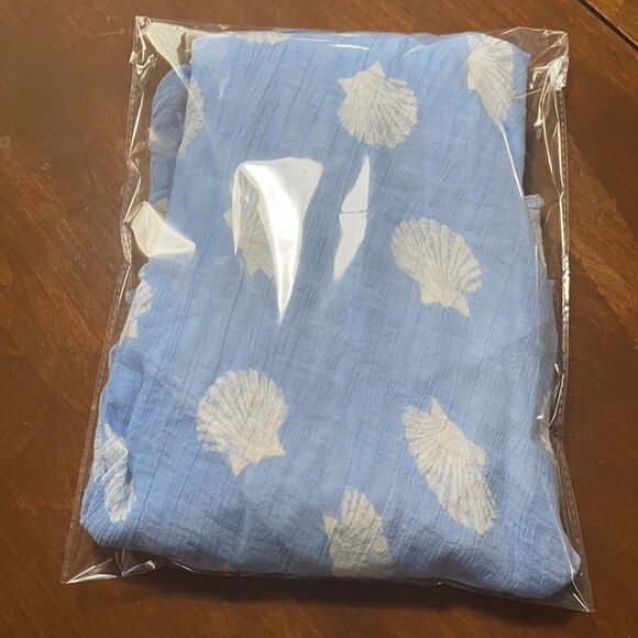 indiABoutique ONE SIZE Shell Print Crepe Asymmetrical Summer Dress - Picture 12 of 12